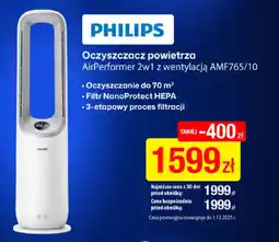 RTV EURO AGD PHILIPS Oczyszczacz powietrza AirPerformer 2w1 z wentylacją AMF765/10 oferta