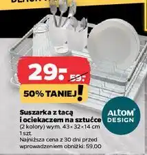 Suszarka z tacą i ociekaczem na sztućce 43 x 32 14 cm Altom