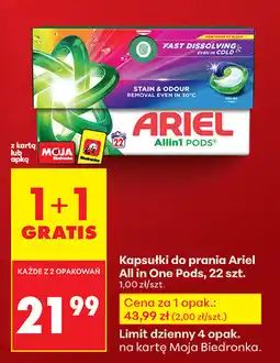 Biedronka Kapsułki do prania Ariel All in One Pods oferta
