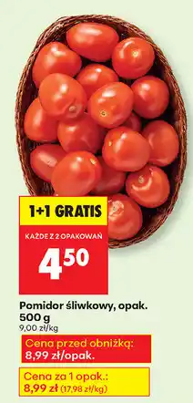 Biedronka Pomidory śliwkowe 500g oferta