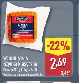 ALDI Szynka klasyczna oferta