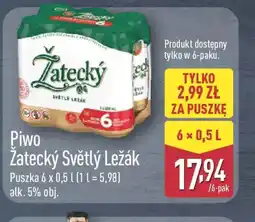 ALDI Piwo Žatecký Světlý Ležák oferta