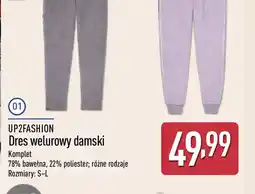 ALDI Dres welurowy damski oferta