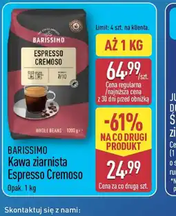 ALDI BARISSIMO Kawa ziarnista oferta