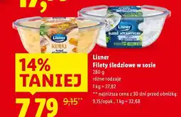 Lidl Filety śledziowe w sosie kurki Lisner oferta