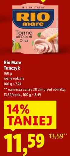 Lidl Tuńczyk Rio Mare 160 g oferta