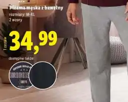 Lidl Piżama męska z bawełny oferta