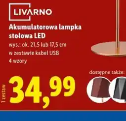 Lidl Akumulatorowa lampka stołowa LED oferta