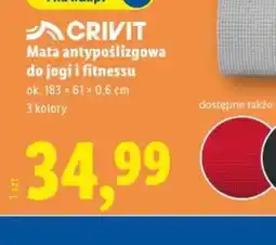 Lidl CRIVIT Mata antypoślizgowa do jogi i fitnessu oferta