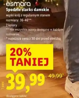 Lidl Spodnie slacks damskie oferta