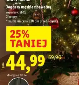 Lidl Joggery męskie z bawełną oferta