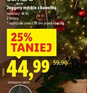 Lidl Joggery męskie z bawełną oferta