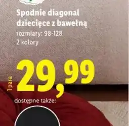 Lidl Spodnie diagonal dziecięce z bawełną oferta