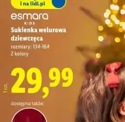 Lidl Sukienka welurowa dziewczęca oferta