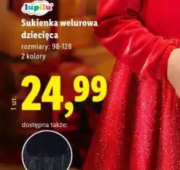 Lidl Sukienka welurowa dziecięca oferta