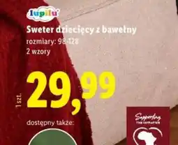 Lidl Sweter dziecięcy z bawełny oferta