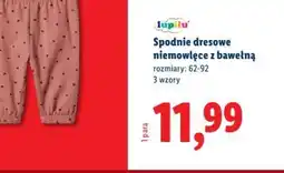 Lidl Spodnie dresowe niemowlęce oferta