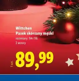 Lidl Wittchen Pasek skórzany męski oferta