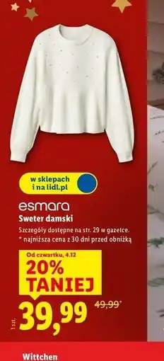 Lidl Sweter damski Esmara oferta
