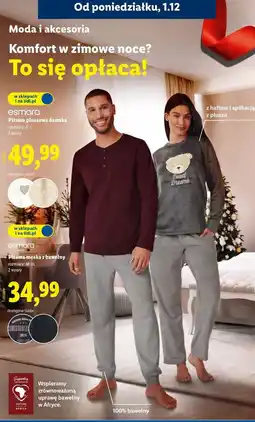 Lidl Piżama męska m-xl Esmara oferta