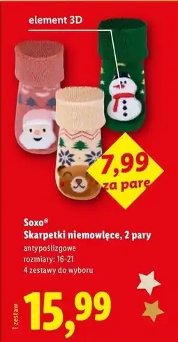 Lidl Skarpetki niemowlęce rozm. 16-21 Soxo oferta