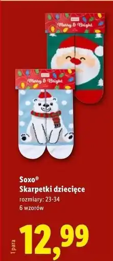 Lidl Skarpetki świąteczne dziecięce 23-34 Soxo oferta