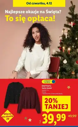 Lidl Sweter damski s-l Esmara oferta