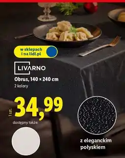 Lidl Obrus świąteczny 140 x 240 cm Livarno Home oferta