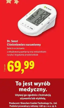 Lidl Ciśnieniomierz naramienny Dr. Senst oferta