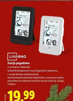 Lidl Stacja pogodowa czarna Livarno oferta