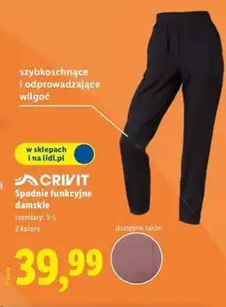 Lidl Spodnie funkcyjne damskie s-l Crivit oferta