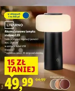 Lidl Lampka stołowa led Livarno oferta