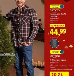 Lidl Jeansy slim fit męskie Esmara oferta