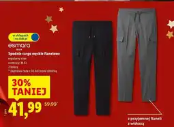 Lidl Spodnie cargo męskie m-xl Esmara oferta