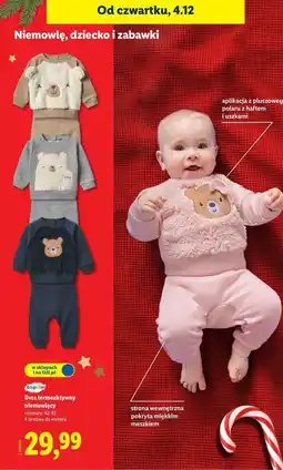 Lidl Dres niemowlęcy rozm. 62-92 Lupilu oferta