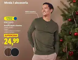 Lidl Koszulka męska z bawełny m-xxl Esmara oferta
