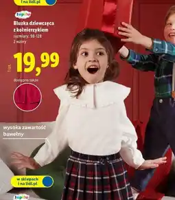 Lidl Bluzka dziecięca z kołnierzykiem 98-128 Lupilu oferta