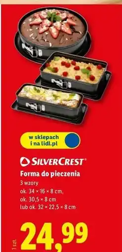 Lidl Forma do pieczenia 32 x 22.5 8 cm Silvercrest oferta