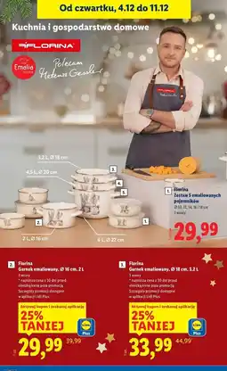Lidl Pojemniki emaliowane z pokrywkami Florina (Florentyna) oferta