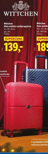 Lidl Walizka z polipropylenu 55 x 38 20 cm Wittchen oferta