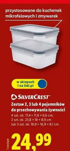 Lidl Zestaw pojemników Silvercrest oferta