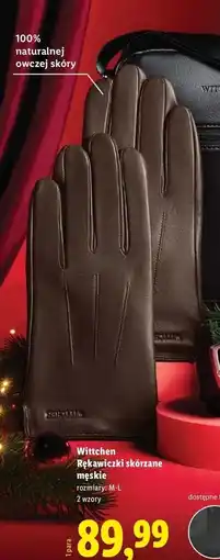 Lidl Rękawiczki męskie czarne skórzane Wittchen oferta
