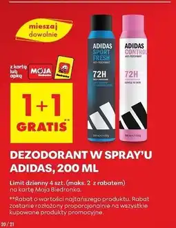 Biedronka Dezodorant Adidas Control oferta