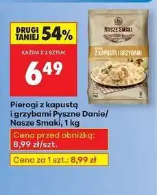 Biedronka Pierogi z kapustą i grzybami Nasze Smaki oferta