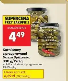 Biedronka Korniszony z przyprawami Nasza Spiżarnia oferta