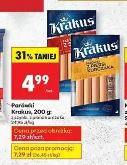 Biedronka Parówki z szynki Krakus Animex oferta