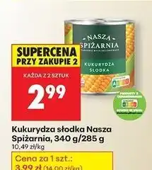 Biedronka Kukurydza słodka Nasza Spiżarnia oferta