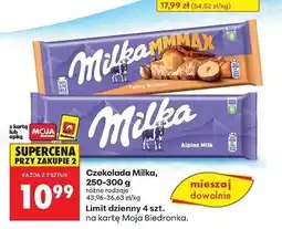 Biedronka Czekolada Milka Alpenmilch oferta