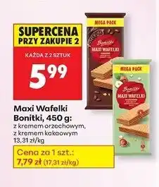 Biedronka Wafelki tasso z kremem kakaowym Bonitki oferta