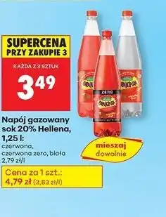 Biedronka Oranżada czerwona zero Hellena oferta